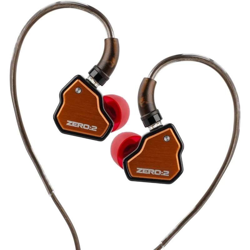 7Hz x Crinacle Zero:2 Updated 10mm Dynamic Driver with Oxygen-Free Copper In-Ear Monitor (Silver, Blue, Orange, Pink) (3.5mm, Type-C)