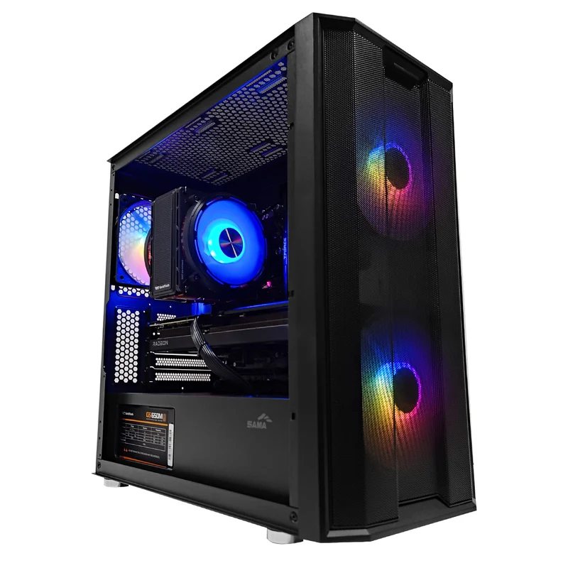Aurora S30 Black Desktop Gaming PC | AMD Ryzen 5 9600X | 16GB (2x8GB) RAM | 1TB SSD | RX 9060 XT | Windows 11 Pro
