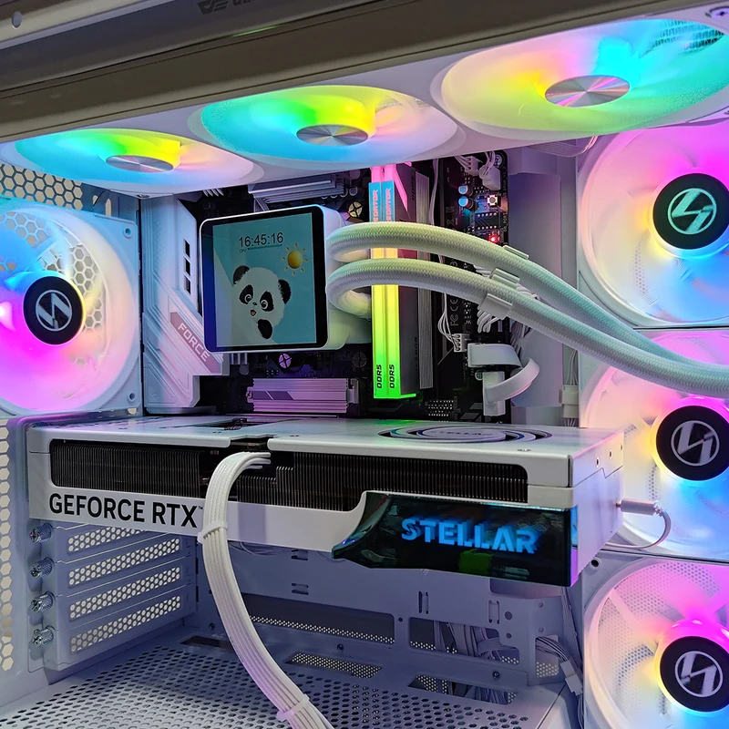 Optima Vector White Desktop Gaming PC | AMD Ryzen 7 7800X3D | 32GB (2X16GB) RAM | 1TB SSD | RTX 5070 | Windows 11 Pro