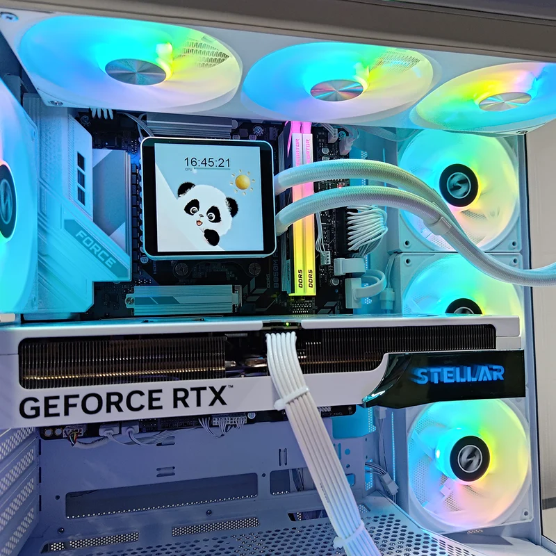 Optima Vector White Desktop Gaming PC | AMD Ryzen 7 7800X3D | 32GB (2X16GB) RAM | 1TB SSD | RTX 5070 | Windows 11 Pro