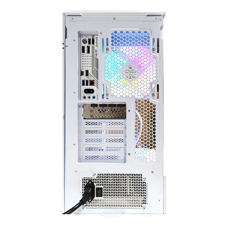 Optima Vector White Desktop Gaming PC | AMD Ryzen 7 7800X3D | 32GB (2X16GB) RAM | 1TB SSD | RTX 5070 | Windows 11 Pro