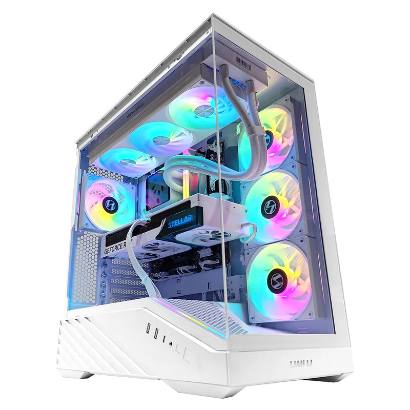 Optima Vector White Desktop Gaming PC | AMD Ryzen 7 7800X3D | 32GB (2X16GB) RAM | 1TB SSD | RTX 5070 | Windows 11 Pro