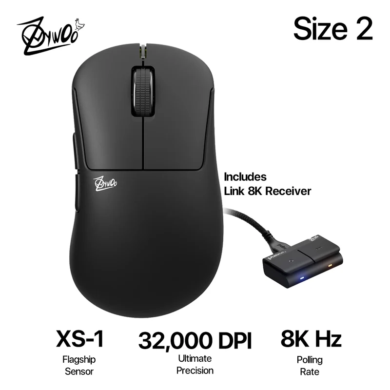 Pulsar ZywOo The Chosen Mouse Gen.2 eSports Gaming Mouse Size 2 (Black) (PZWG221)