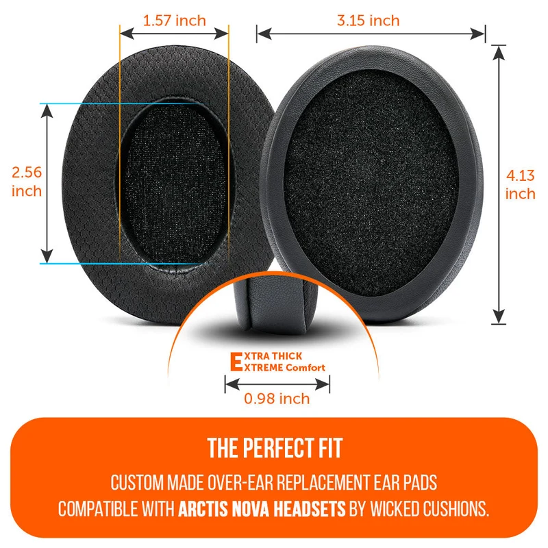 Wicked Cushions Arctis Nova Mod Kit (90s Black, 90s White, Black, Red Camo, Black Camo) (ArctisNova-ModKit-90B, ArctisNova-ModKit-90W, ArctisNova-ModKit-B, ArctisNova-ModKit-RC, ArctisNova-ModKit-BC)