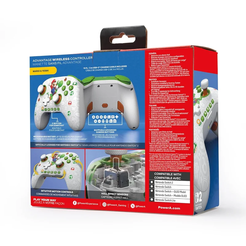 PowerA Advantage Wireless Controller for Nintendo Switch 2 (Mario & Yoshi)