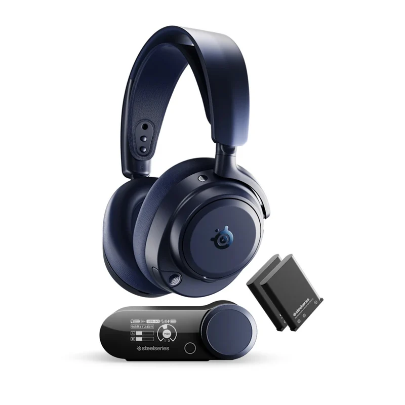 SteelSeries Arctis Nova Pro Omni Hi-Res Wireless Gaming Headset for Xbox/Playstation/Switch/PC/Mobile (Midnight Blue, Black, White)