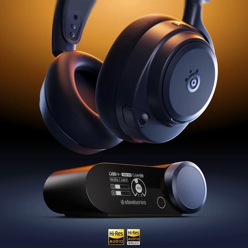 SteelSeries Arctis Nova Pro Omni Hi-Res Wireless Gaming Headset for Xbox/Playstation/Switch/PC/Mobile (Midnight Blue, Black, White)