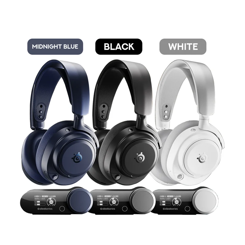 SteelSeries Arctis Nova Pro Omni Hi-Res Wireless Gaming Headset for Xbox/Playstation/Switch/PC/Mobile (Midnight Blue, Black, White)