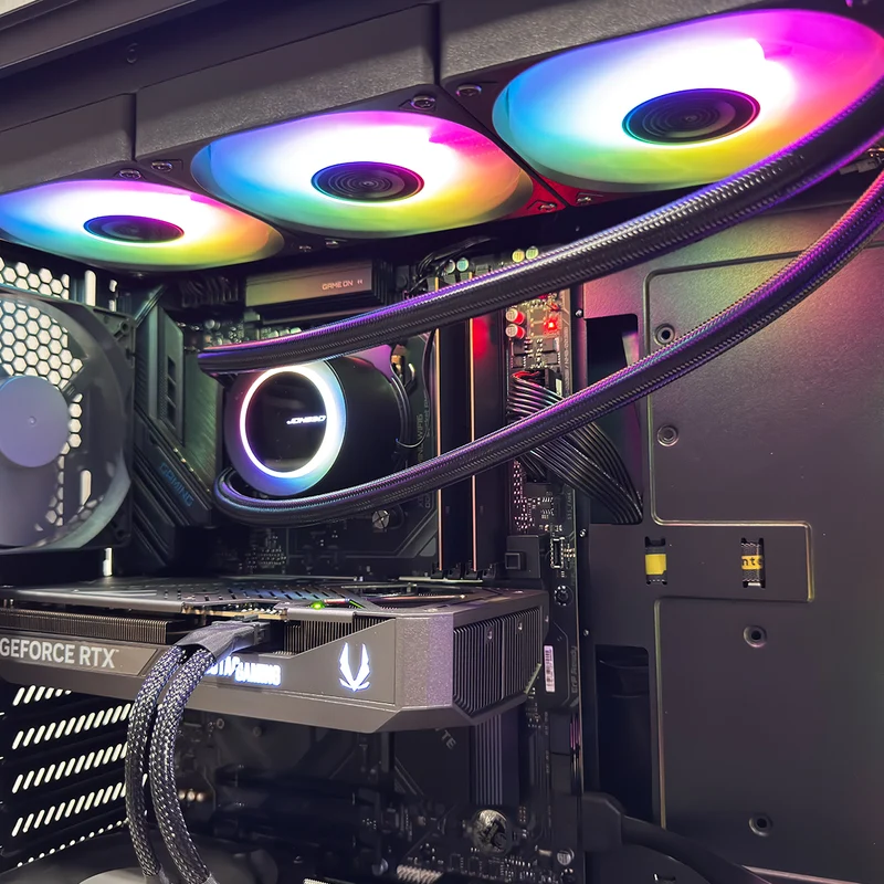 Optima Dark League Black Desktop Gaming PC | AMD Ryzen 7 7800X3D | 32GB RAM | 1TB SSD | RTX 5070 | Windows 11 Pro