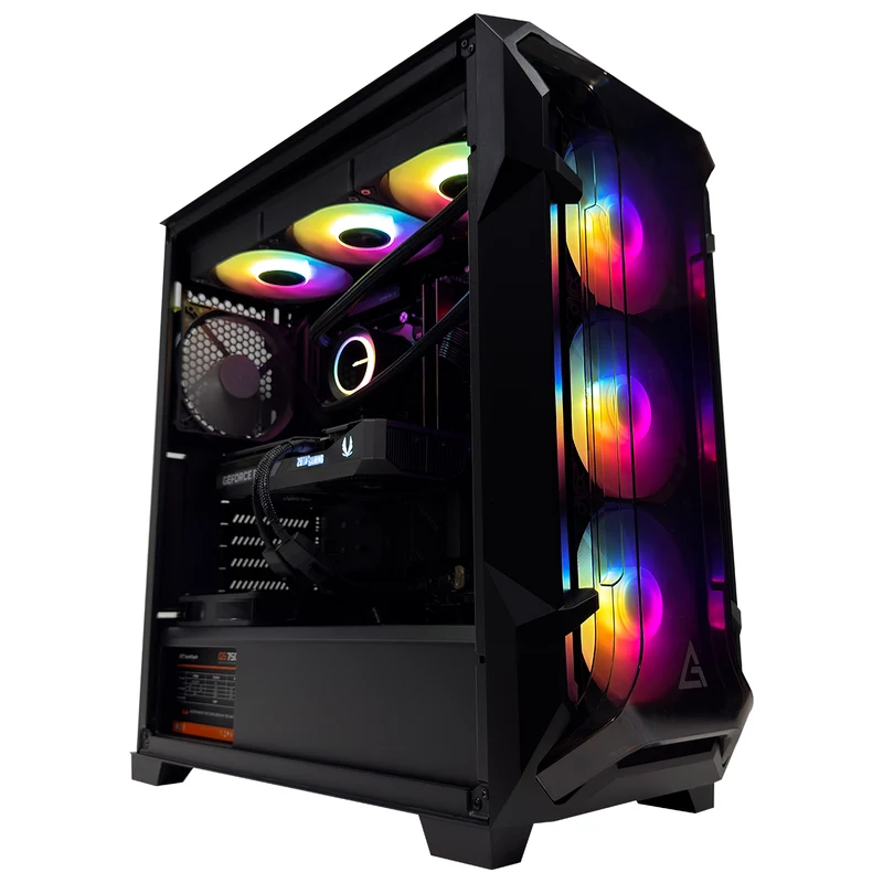 Optima Dark League Black Desktop Gaming PC | AMD Ryzen 7 7800X3D | 32GB RAM | 1TB SSD | RTX 5070 | Windows 11 Pro