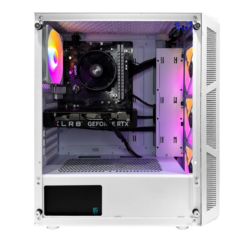 Alpha Hermes White Desktop Gaming | AMD Ryzen 5 5500 | 16GB RAM | 512 GB SSD | RTX 4060 | Windows 11 Pro