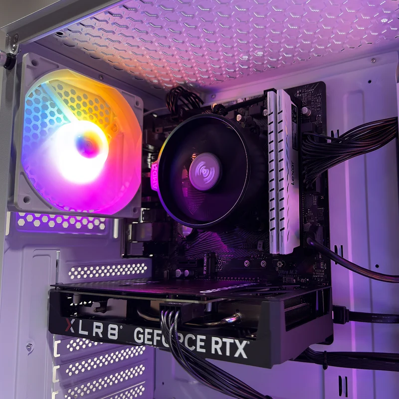 Alpha Hermes White Desktop Gaming | AMD Ryzen 5 5500 | 16GB RAM | 512 GB SSD | RTX 4060 | Windows 11 Pro
