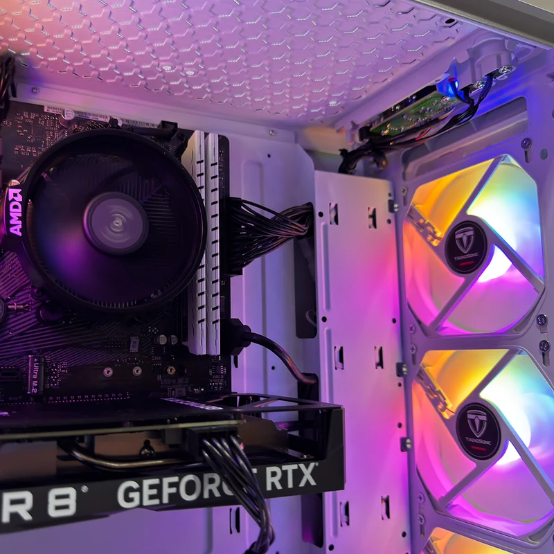 Alpha Hermes White Desktop Gaming | AMD Ryzen 5 5500 | 16GB RAM | 512 GB SSD | RTX 4060 | Windows 11 Pro