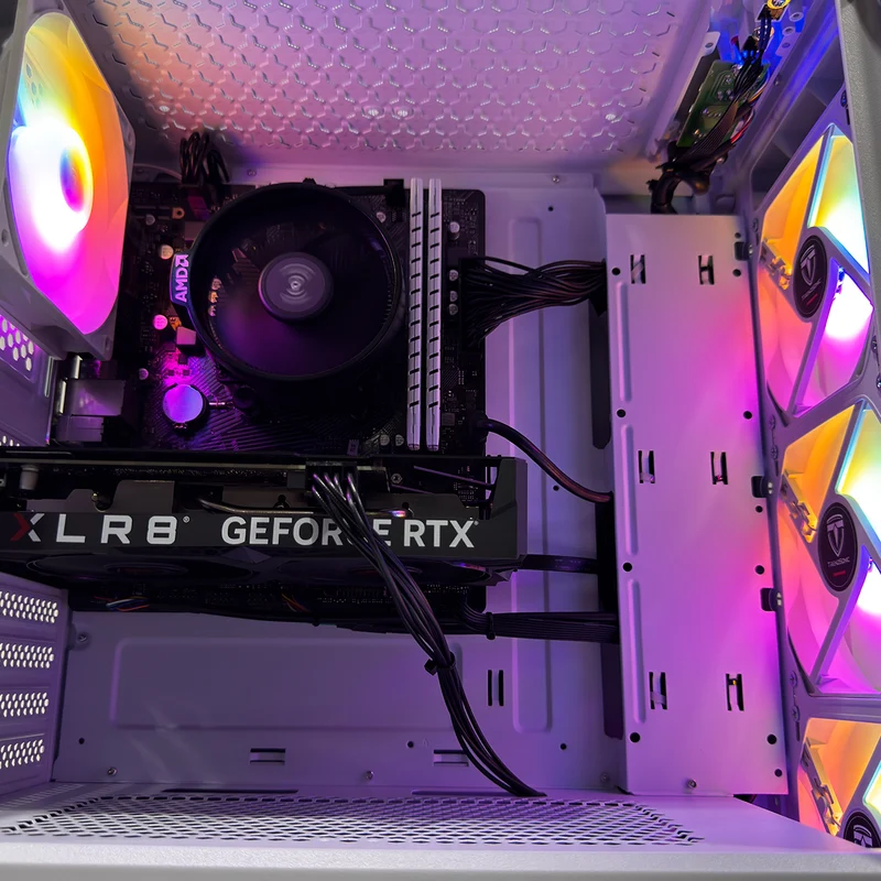 Alpha Hermes White Desktop Gaming | AMD Ryzen 5 5500 | 16GB RAM | 512 GB SSD | RTX 4060 | Windows 11 Pro
