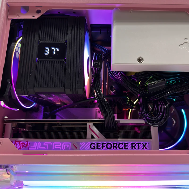 Optima A1 Prime Pink Desktop Gaming PC | AMD Ryzen 7 7800X3D | 32GB RAM | 1TB SSD | RTX 5060 TI | Windows 11 Pro