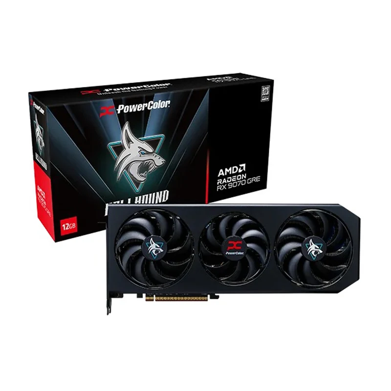PowerColor Hellhound AMD Radeon RX 9070 GRE 12GB GDDR6 Graphics Card (RX9070GRE 12G-L/OC)