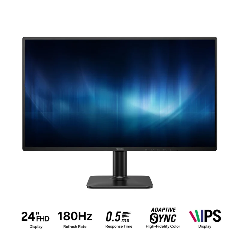 Philips 24E2G2200/71 (Refresh Rate Upgraded to 180Hz) 24" FHD (1920x1080) 0.5ms IPS Monitor with Tilt Adjustment (Black)