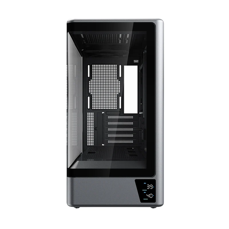 Coolman Astral M-ATX PC Case with Digital Screen Display (Black, White)