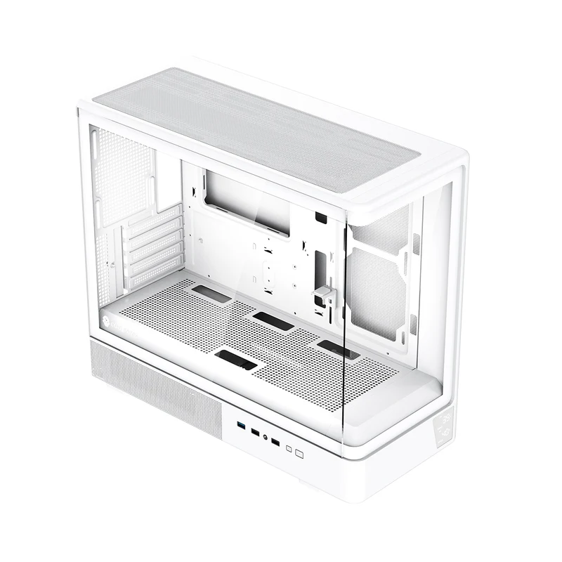Coolman Astral M-ATX PC Case with Digital Screen Display (Black, White)