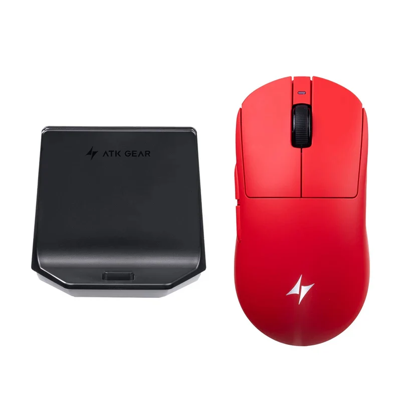 ATK Dragonfly A9 NB Ultra Lightweight Wireless Mouse (Vermilion, Black)