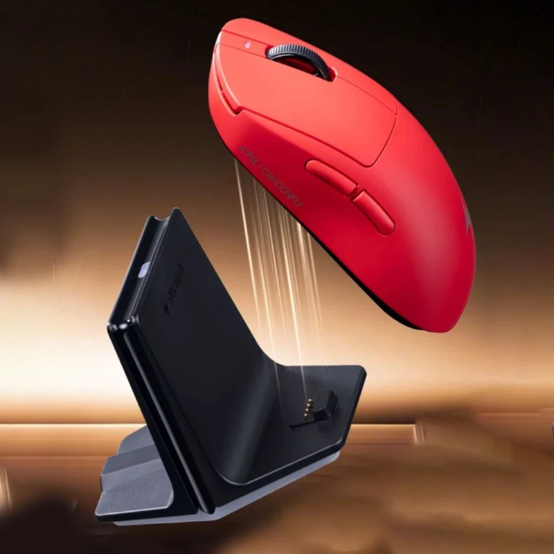 ATK Dragonfly A9 NB Ultra Lightweight Wireless Mouse (Vermilion, Black)