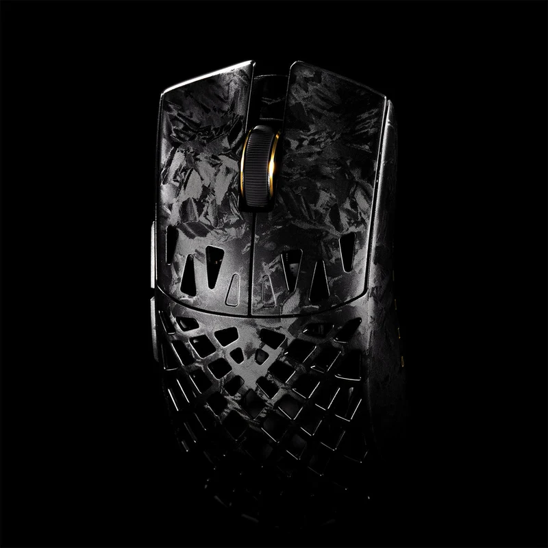 ATK Blazing Sky Ghost Ultimate Series Carbon Fiber Skeleton Gaming Mouse (Black, Silvery)