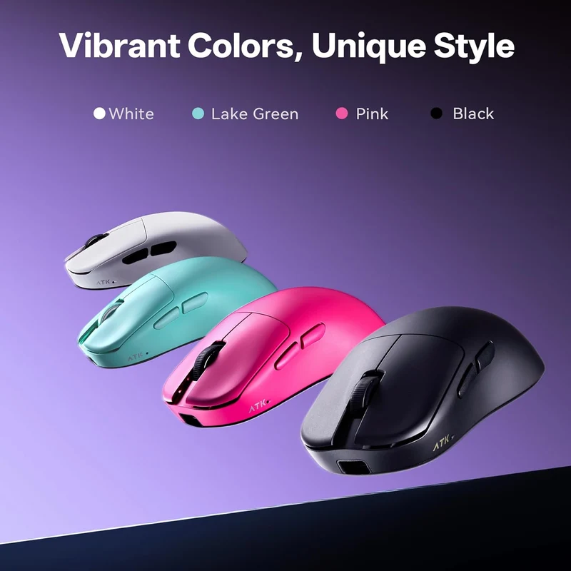 ATK Blazing Sky U2 Ultimate 2.0 Series Lightweight Wireless Mouse (Aqua Green, Rose)