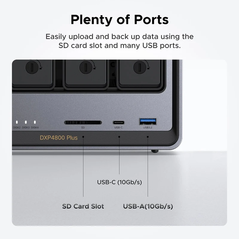 Ugreen NASync DXP4800 Plus 4-Bay NAS Diskless Personal Cloud Storage (DXP4800/35260)
