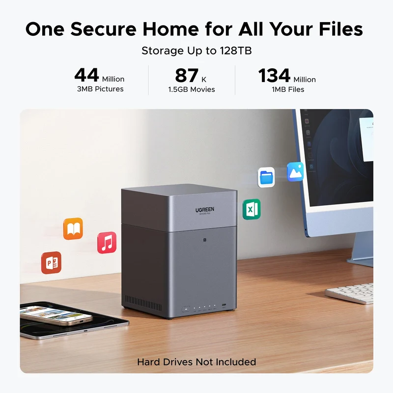 Ugreen NASync DH4300 Plus 4-Bay NAS Diskless Personal Cloud Storage (DH4300/85449)
