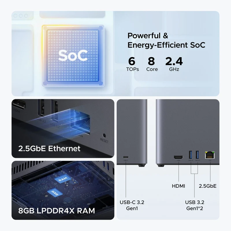 Ugreen NASync DH4300 Plus 4-Bay NAS Diskless Personal Cloud Storage (DH4300/85449)