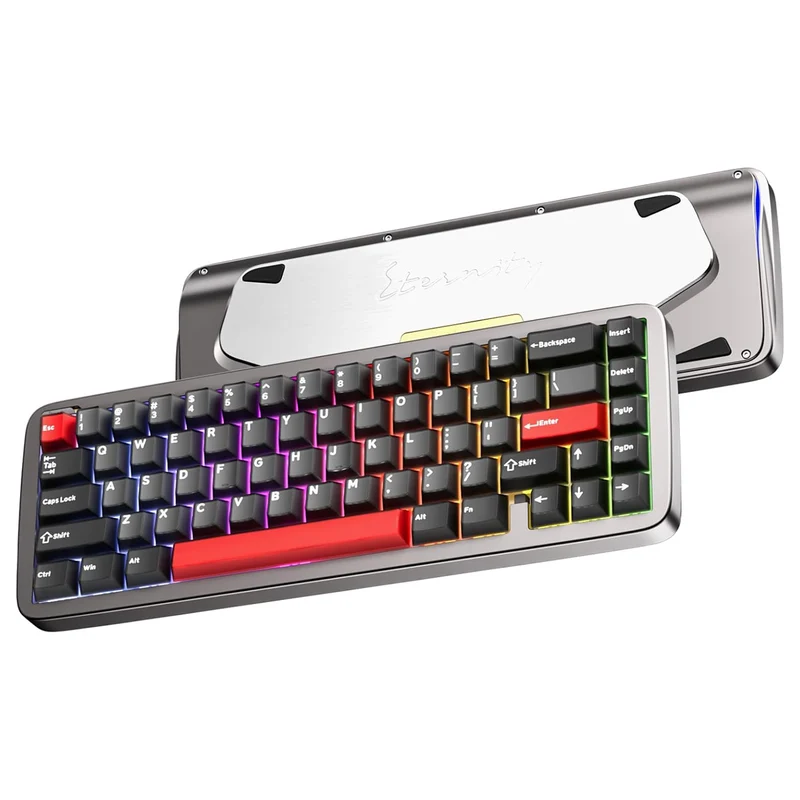 Royal Kludge RK Ultra65 Single-Mode RGB 67 Keys Hot-Swappable Mechanical Keyboard Patina Grey (Cream Switch)