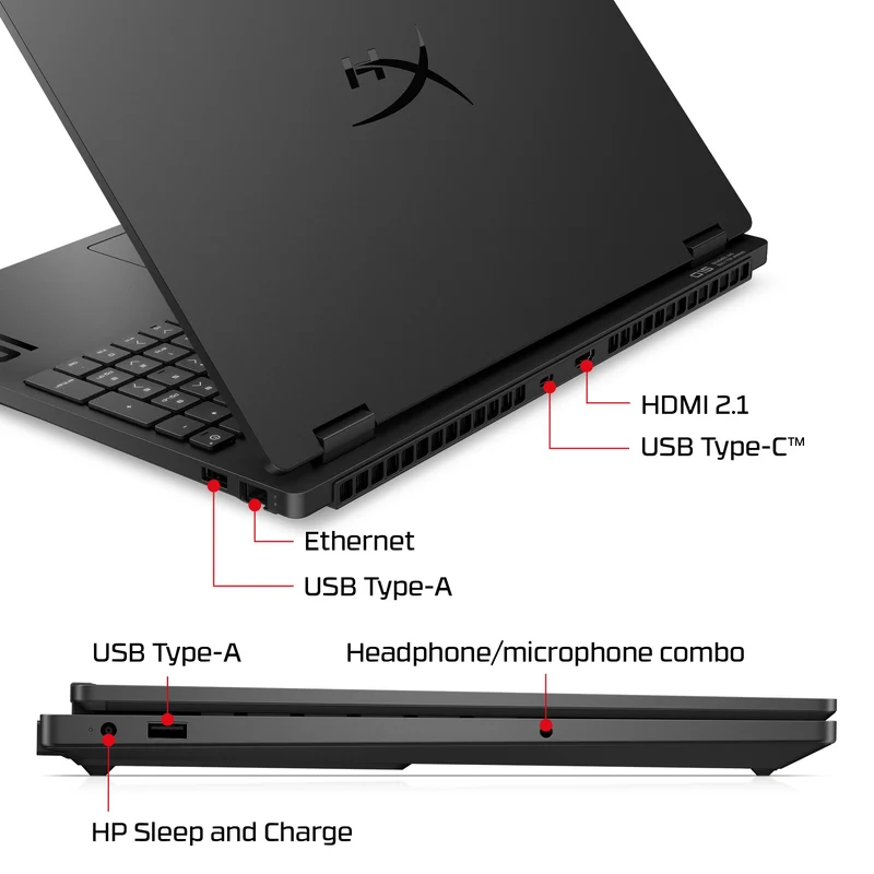 HP HyperX OMEN 15-gb0059AX Gaming Laptop (Shadow Black) | 15.3" 2.5K (2560x1600) 180Hz IPS | Ryzen 7 260 | 24GB RAM | 1TB SSD | RTX 5060 | Windows 11 Home | MS Office Home 2024 + HP Everyday 16" Laptop Briefcase