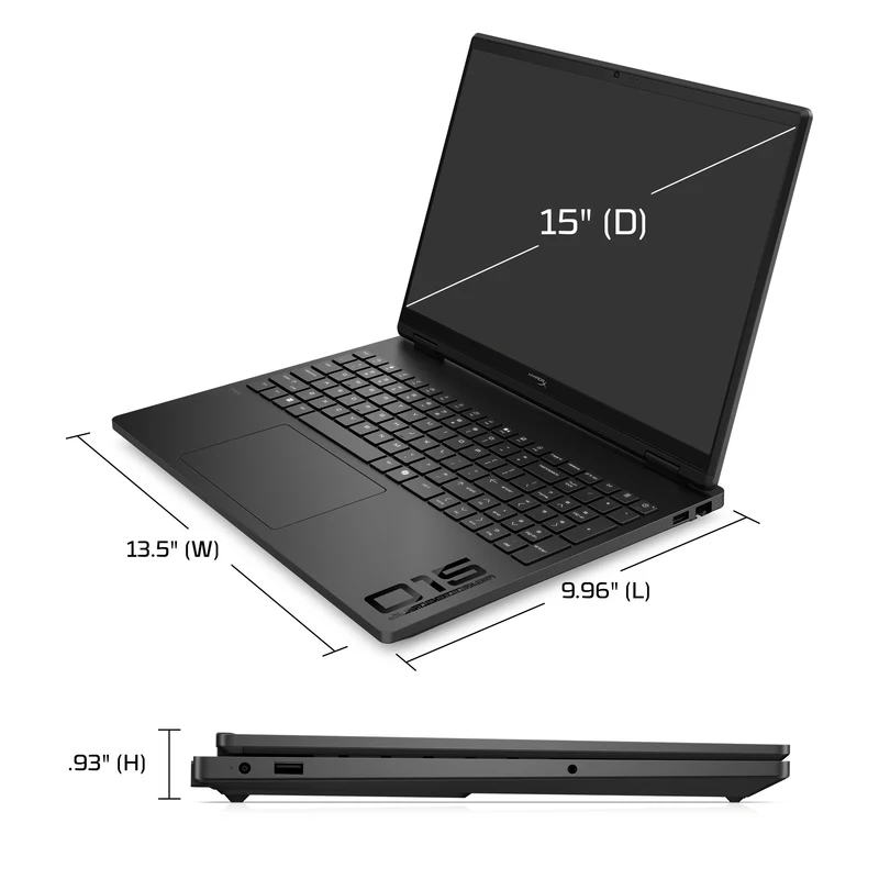 HP HyperX OMEN 15-gb0059AX Gaming Laptop (Shadow Black) | 15.3" 2.5K (2560x1600) 180Hz IPS | Ryzen 7 260 | 24GB RAM | 1TB SSD | RTX 5060 | Windows 11 Home | MS Office Home 2024 + HP Everyday 16" Laptop Briefcase