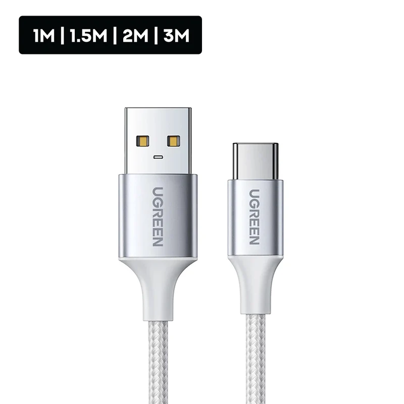 Ugreen USB-C Male to USB-A 2.0 Male Cable - (White) (1m, 2m, 3m)