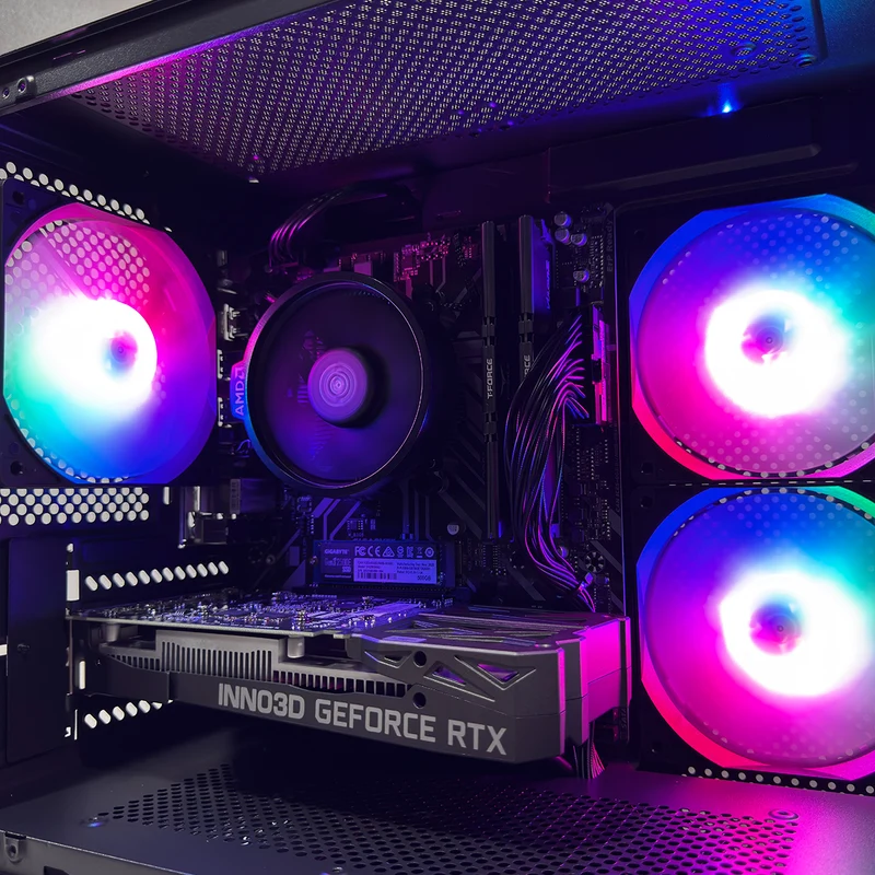 Alpha ERIS Black Desktop Gaming PC | AMD Ryzen 5 5500 | 16GB (2x8GB) RAM | 512GB SSD | RTX 3050 | Windows 11 Pro