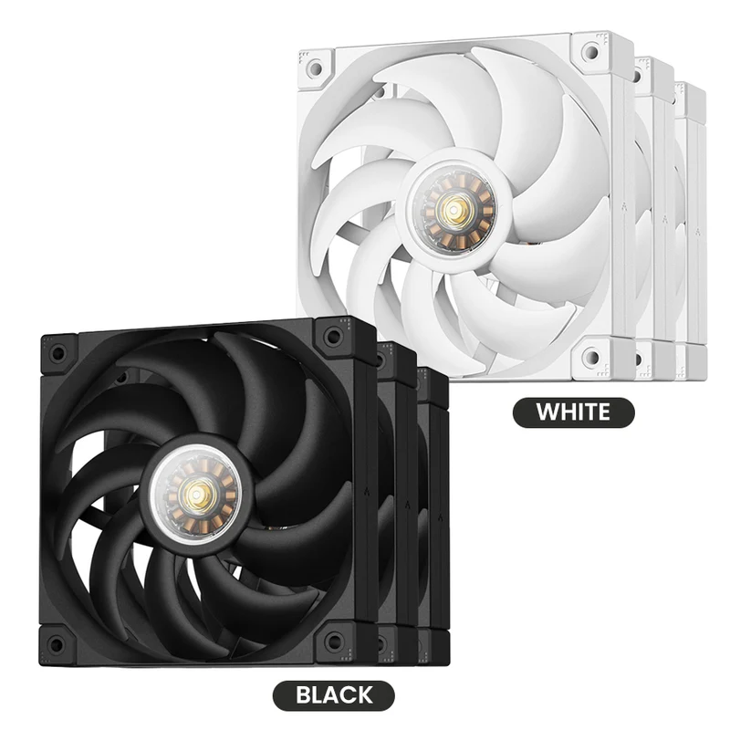 DeepCool FT12 3-in-1 120mm High-Performance PWM Fans (Black, White) (R-FT12-BKWPN3-G, R-FT12-WHWPN3-G)