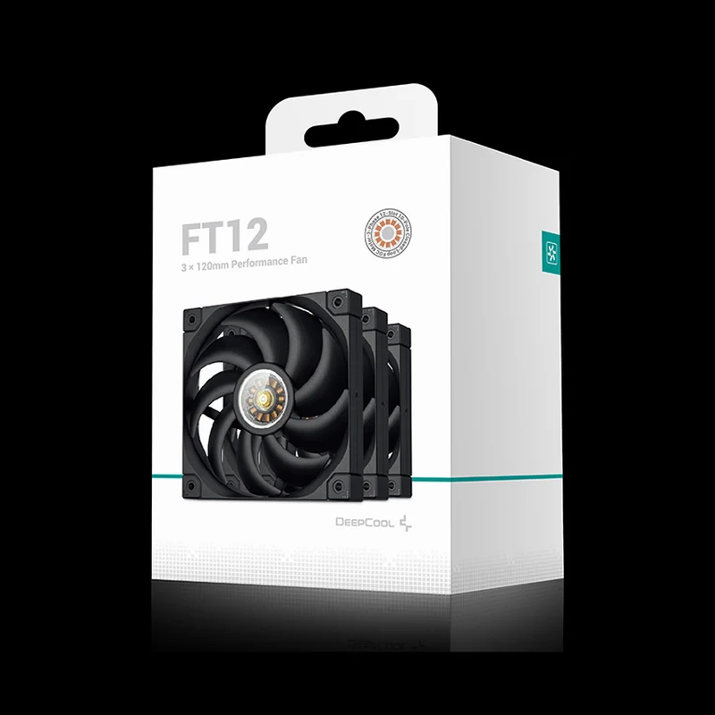 DeepCool FT12 3-in-1 120mm High-Performance PWM Fans (Black, White) (R-FT12-BKWPN3-G, R-FT12-WHWPN3-G)
