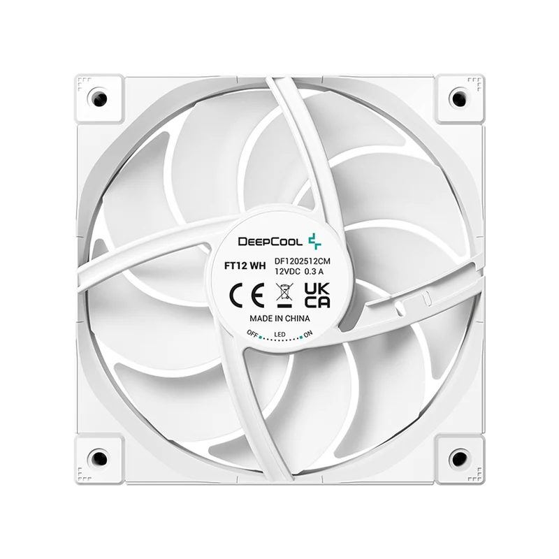 DeepCool FT12 3-in-1 120mm High-Performance PWM Fans (Black, White) (R-FT12-BKWPN3-G, R-FT12-WHWPN3-G)
