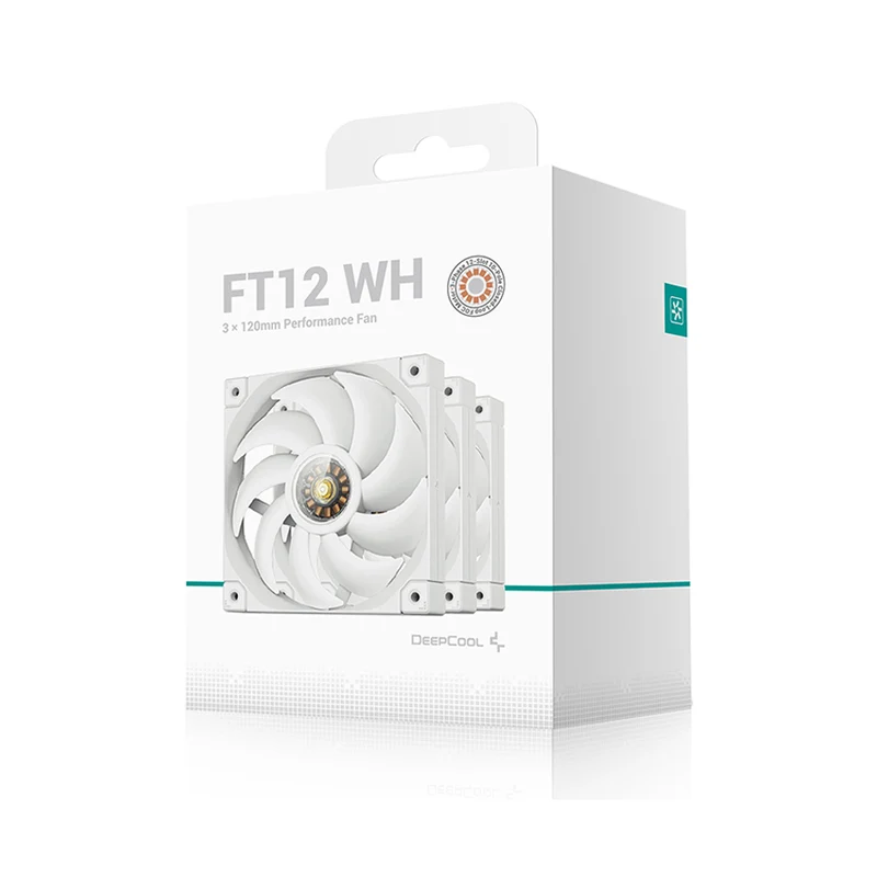 DeepCool FT12 3-in-1 120mm High-Performance PWM Fans (Black, White) (R-FT12-BKWPN3-G, R-FT12-WHWPN3-G)