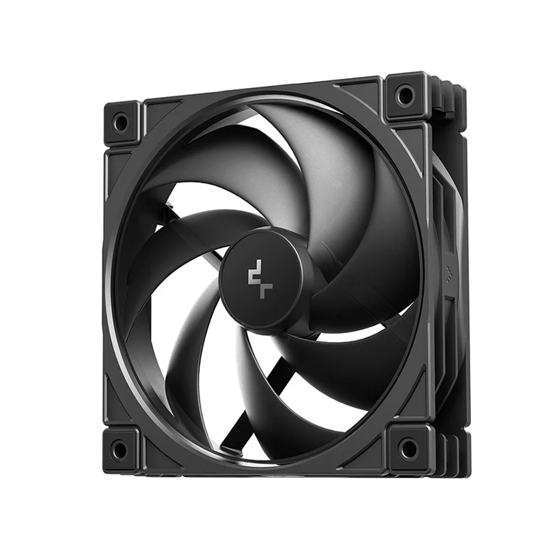 DeepCool FD12 V2 3-in-1 120mm Performance Integral Blade Silent Ring Non-LED Cooling Fans (Black) (R-FD12V2-BKNPN3-G)
