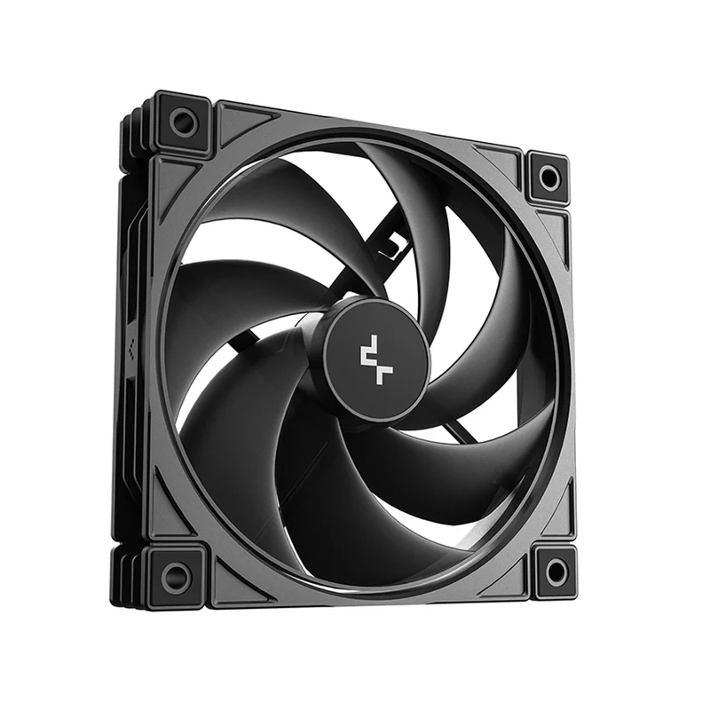 DeepCool FD12 V2 3-in-1 120mm Performance Integral Blade Silent Ring Non-LED Cooling Fans (Black) (R-FD12V2-BKNPN3-G)