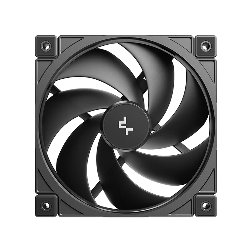 DeepCool FD12 V2 3-in-1 120mm Performance Integral Blade Silent Ring Non-LED Cooling Fans (Black) (R-FD12V2-BKNPN3-G)