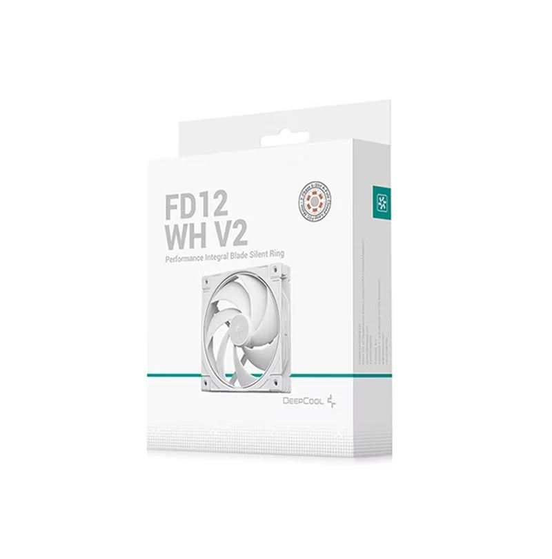 DeepCool FD12 V2 120mm Performance Integral Blade Non-RGB PWM Fan (Black, White) (R-FD12V2-BKNPN1-G, R-FD12V2-WHNPN1-G)