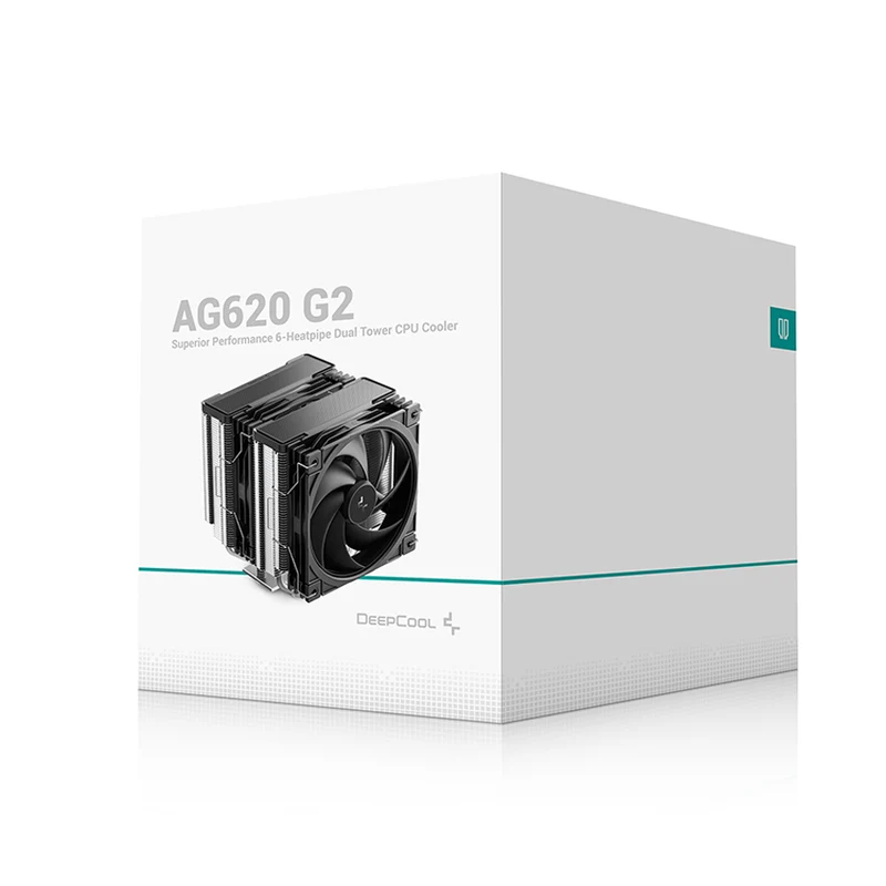 DeepCool AG620 G2 Superior Performance 6-Heatpipe Dual Tower CPU Air Cooler (Black, White) (R-AG620-BKNPMG2-G, R-AG620-WHNPMG2-G)