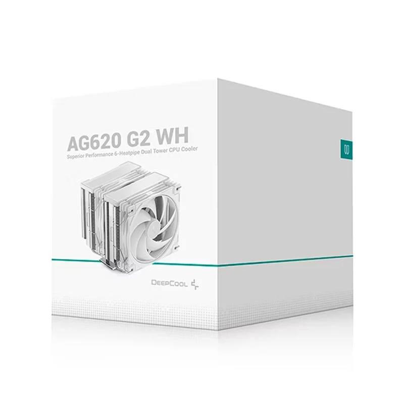 DeepCool AG620 G2 Superior Performance 6-Heatpipe Dual Tower CPU Air Cooler (Black, White) (R-AG620-BKNPMG2-G, R-AG620-WHNPMG2-G)