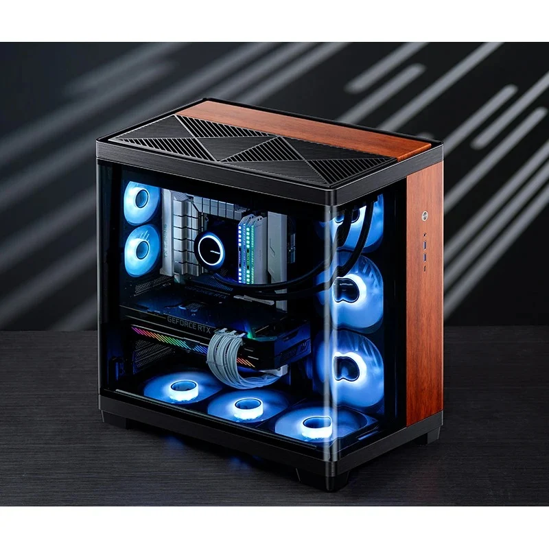 Jonsbo TK-4 Wood ATX Separated Cabinet Computer Case (Black)