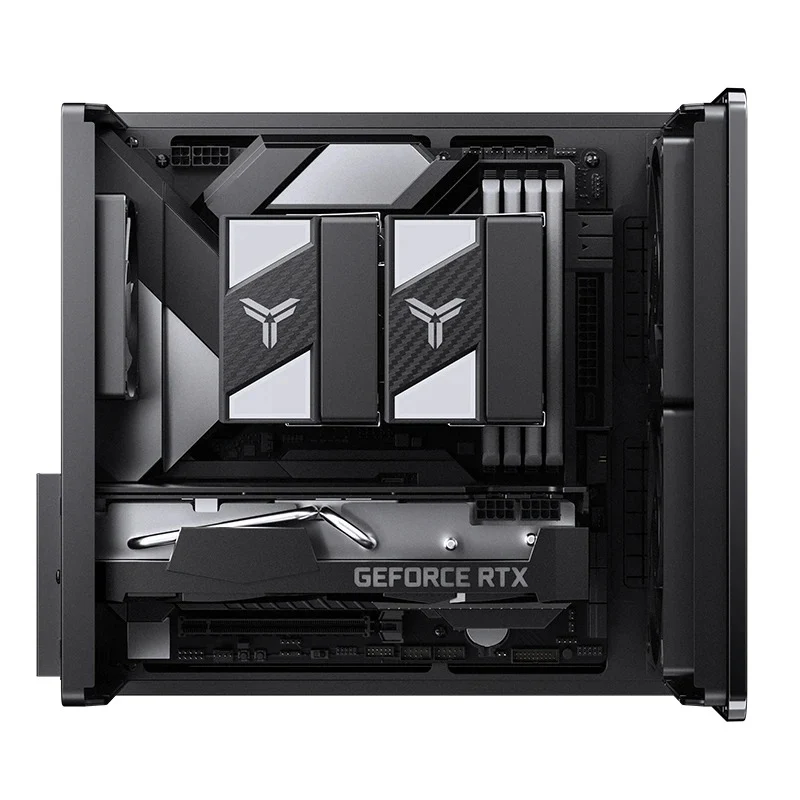Jonsbo V12 M-ATX Separated Cabinet Case (Black, White)
