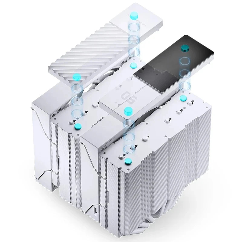 Jonsbo CC90 Digital Dual-Tower CPU Cooler (Black, White)