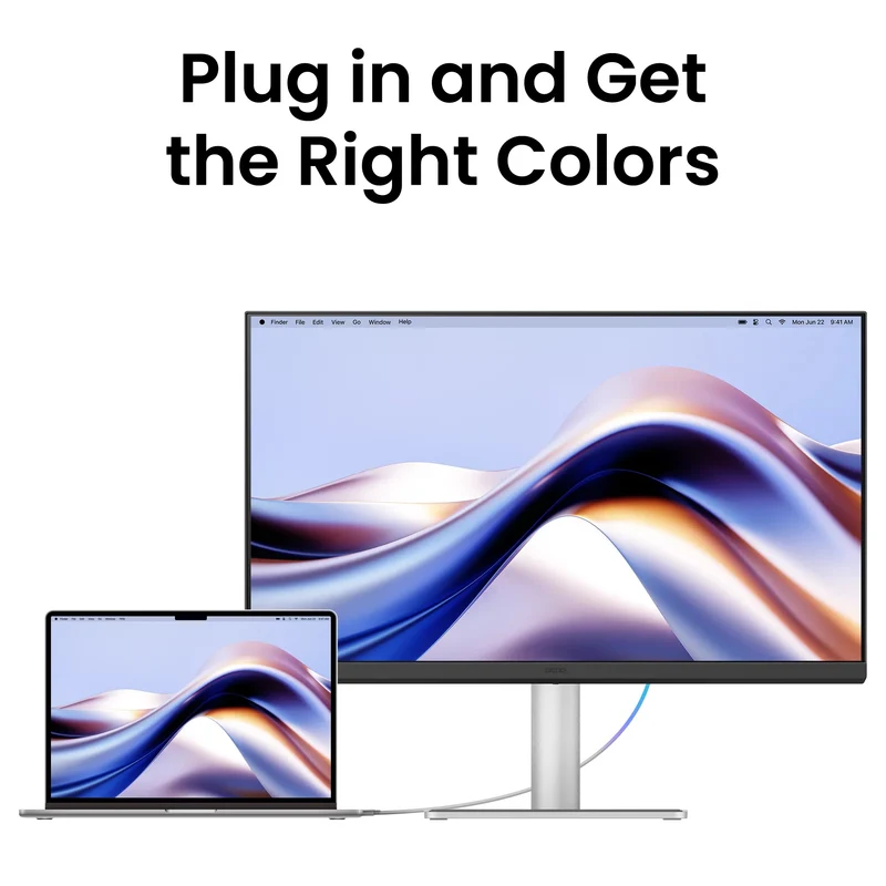 BenQ MA270S 27" IPS (5120x2880) 70Hz 5ms 5K HDR10 Nano Gloss Monitor For MacBook with Tilt/ Height/ Swivel/ Pivot Adjustment