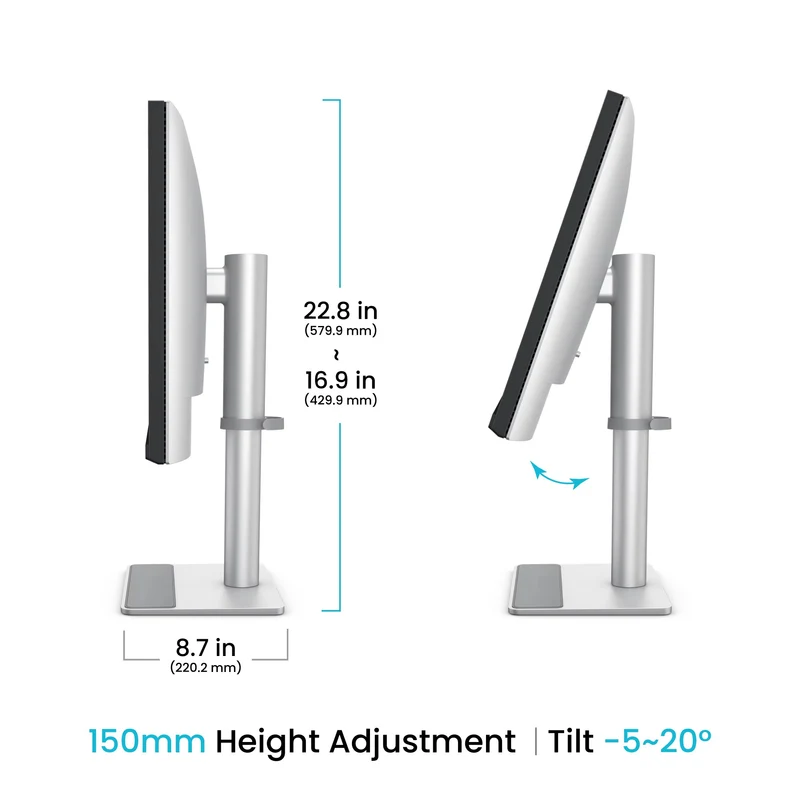 BenQ MA270S 27" IPS (5120x2880) 70Hz 5ms 5K HDR10 Nano Gloss Monitor For MacBook with Tilt/ Height/ Swivel/ Pivot Adjustment